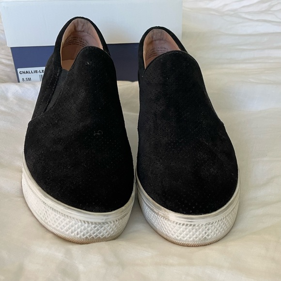 Caslon Black Suede Sneaker Cnallie- Lea, Allie style. Platform - Picture 8 of 12